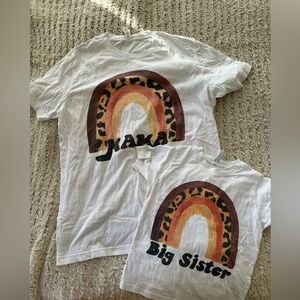 Matching mom and big sister shirts